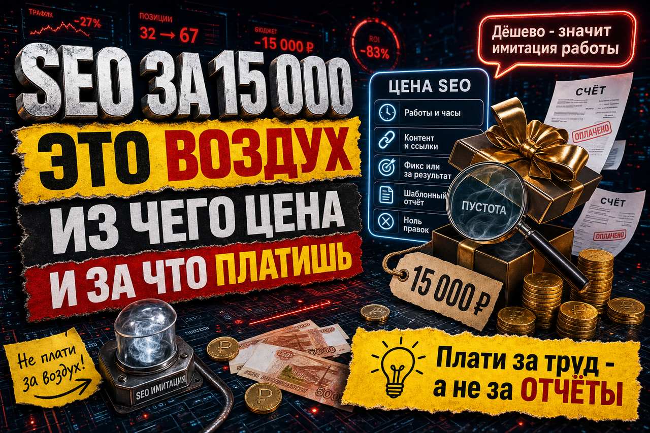 «Сколько реально стоит SEO и почему за 15 000 в месяц вам продают воздух»