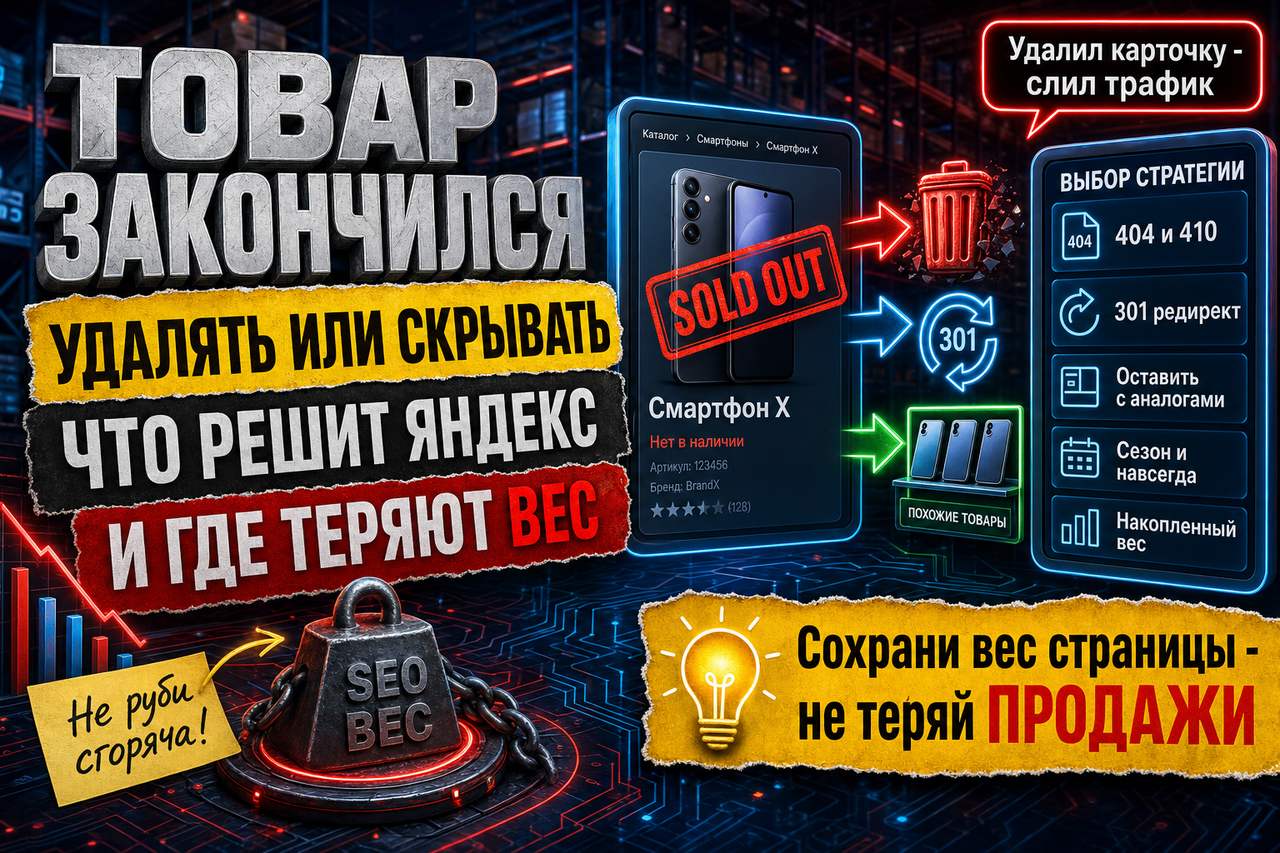 Товар закончился: удалять страницу, скрывать или оставить ради SEO