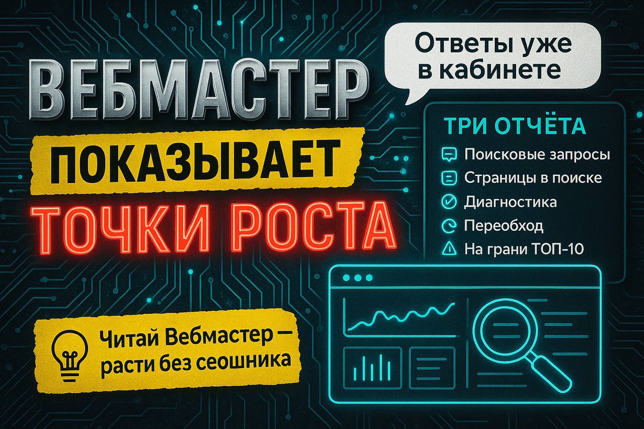 Как читать Яндекс.Вебмастер: три отчёта, которые находят точки роста