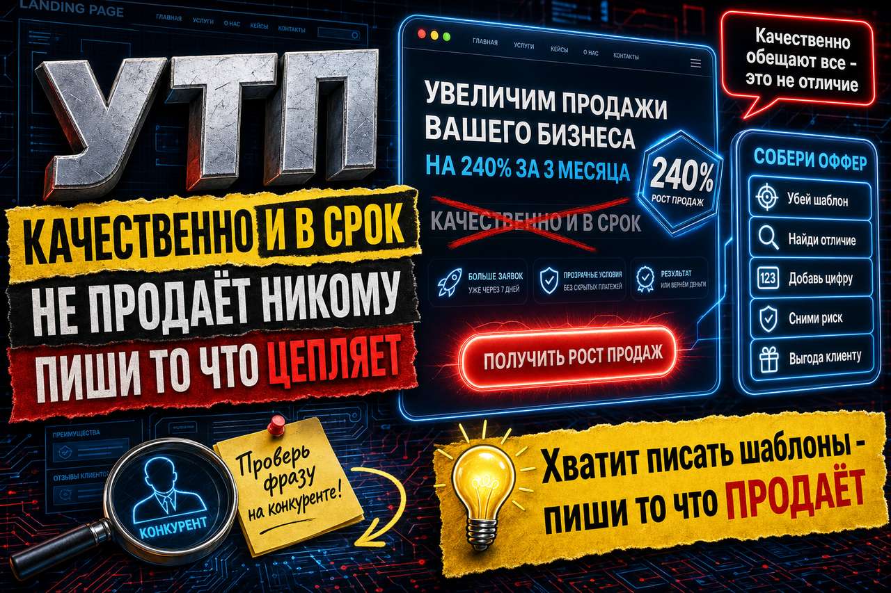 УТП «качественно и в срок» не убеждает никого: как написать то, что продаёт