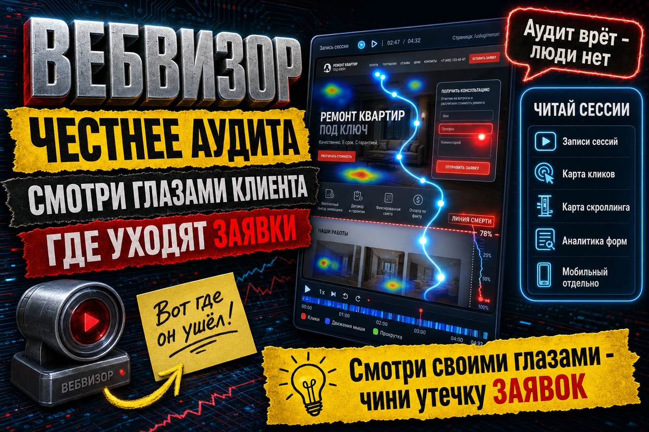 «Вебвизор честнее любого SEO-аудита: смотрите своими глазами, где уходит клиент»