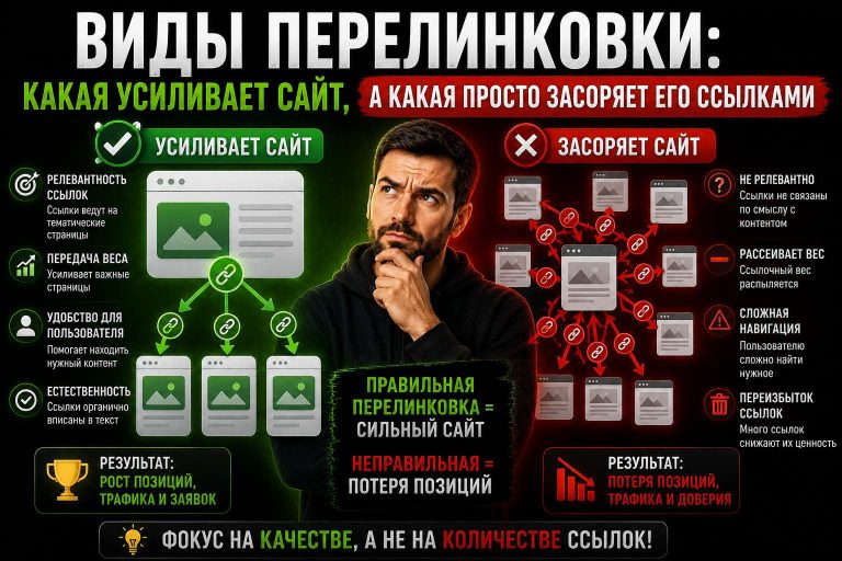 Виды перелинковки: какая усиливает сайт, а какая просто засоряет его ссылками
