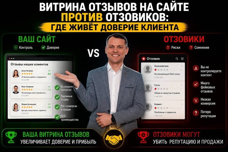 Витрина отзывов на сайте против отзовиков: где живёт доверие клиента