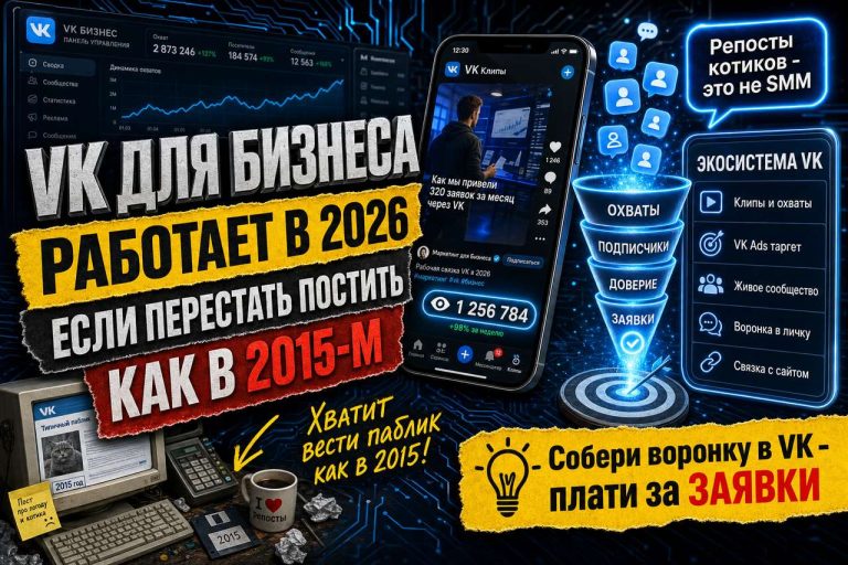 VK для бизнеса в 2026: работает, если перестать постить как в 2015-м