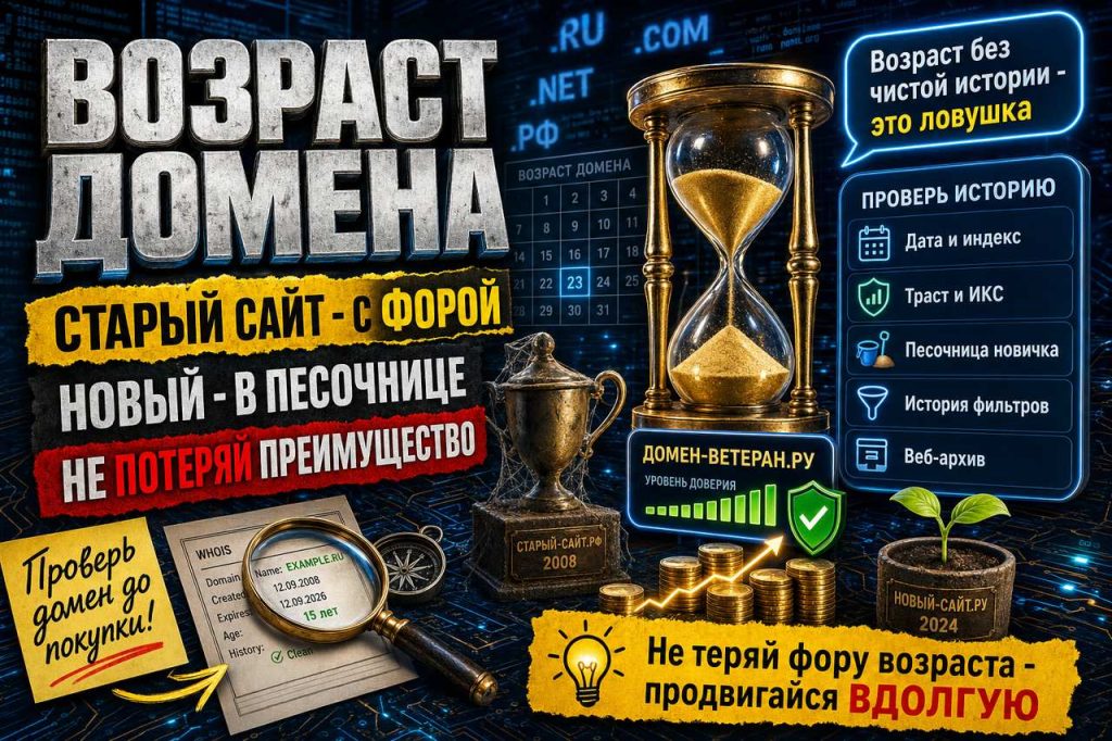 Возраст домена: почему старый сайт стартует с форой и как её не потерять