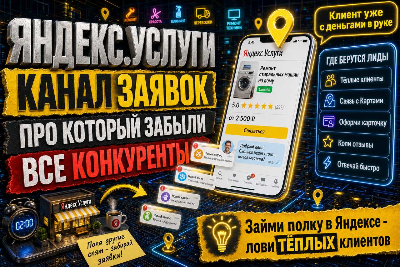 Яндекс.Услуги: канал заявок, который работает, пока конкуренты про него забыли