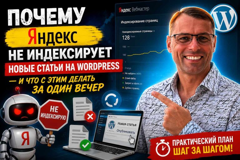 Почему Яндекс не индексирует новые статьи на WordPress — и что с этим делать за один вечер