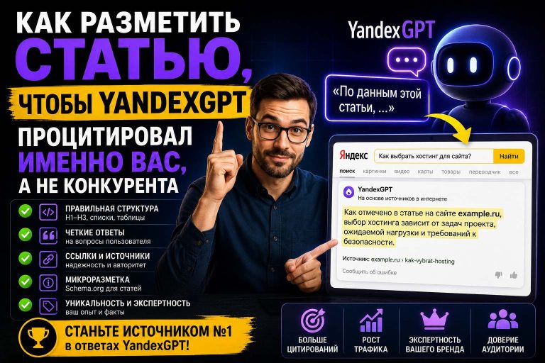 Как разметить статью, чтобы YandexGPT процитировал именно вас, а не конкурента