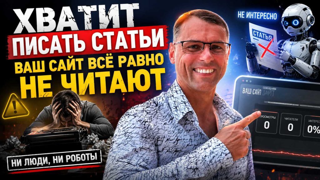 Хватит писать статьи. Ваш сайт всё равно не читают — ни люди, ни робот