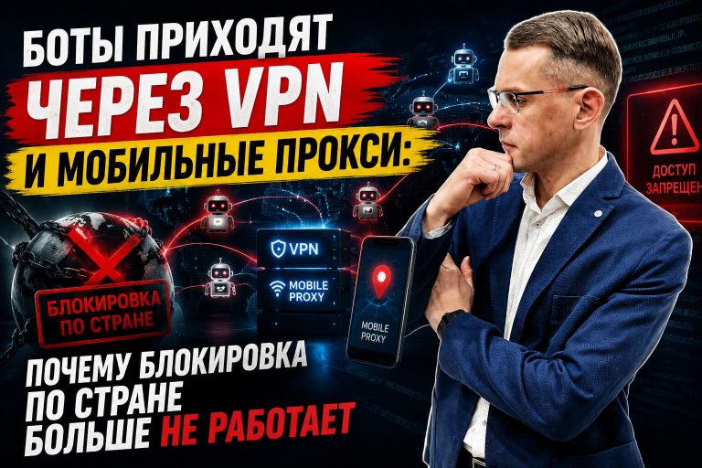 Боты приходят через VPN и мобильные прокси: почему блокировка по стране больше не работает