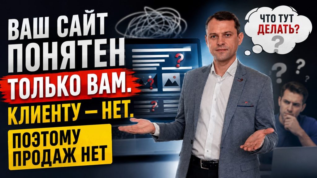 Ваш сайт понятен только вам. Клиенту — нет. Поэтому продаж нет