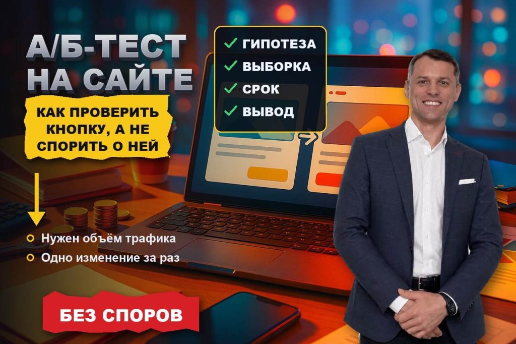 А/Б-тест на сайте малого бизнеса: как проверить кнопку, а не спорить о ней