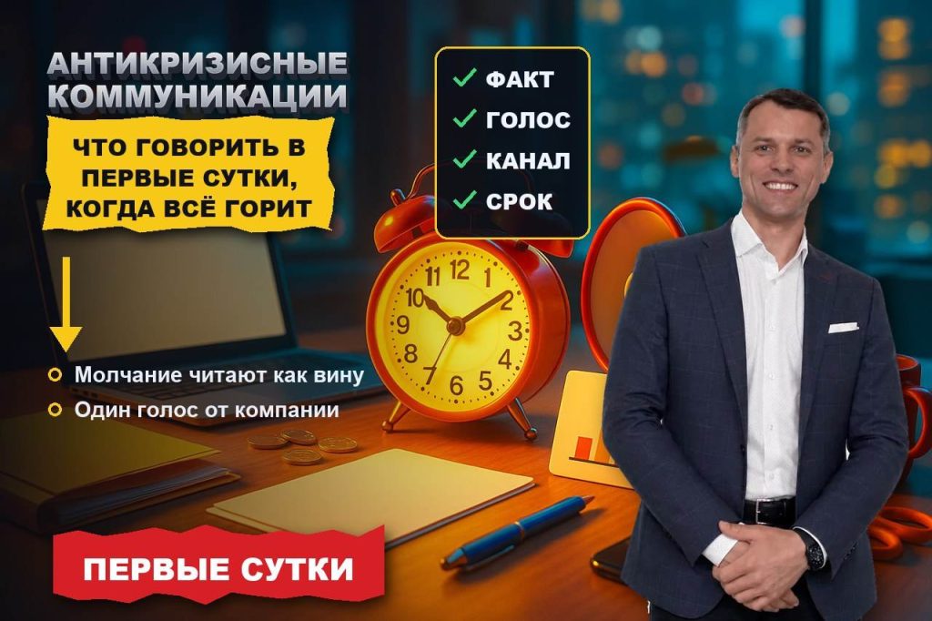 Антикризисные коммуникации: что говорить в первые сутки, когда всё горит