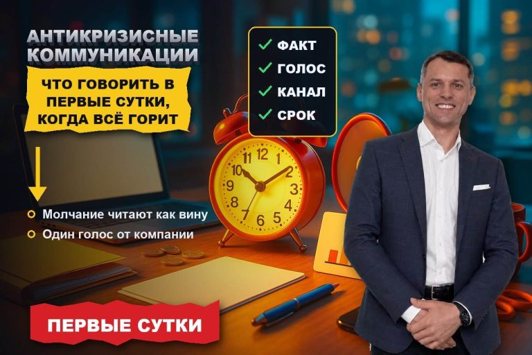 Антикризисные коммуникации: что говорить в первые сутки, когда всё горит