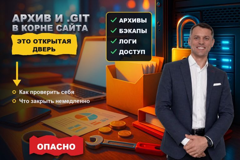 Архив сайта и папка .git в корне: как любой скачает вашу базу и пароли за тридцать секунд