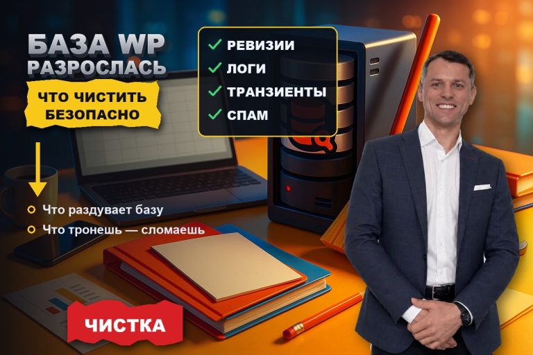База WordPress раздулась до двух гигабайт: что вычистить, а что тронешь — сломаешь сайт