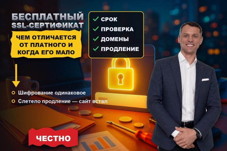 Бесплатный SSL-сертификат: чем отличается от платного и когда его недостаточно