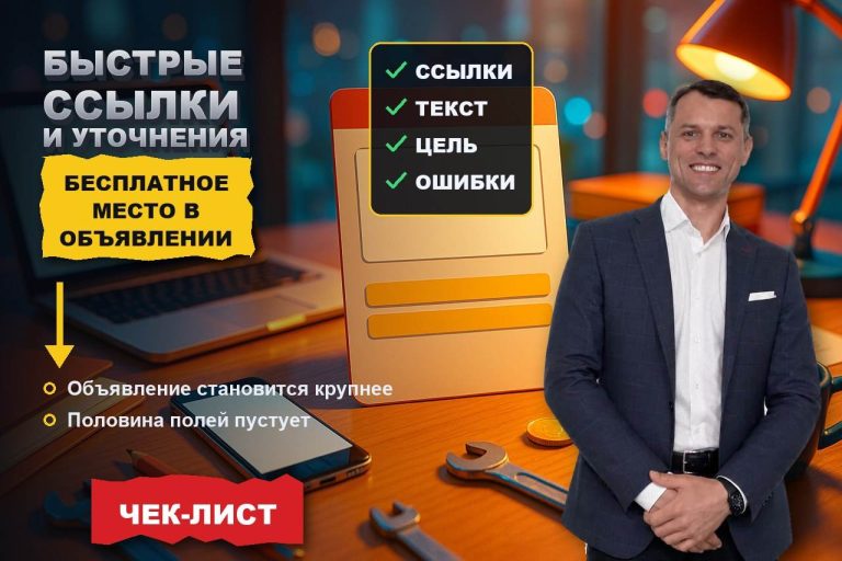 Быстрые ссылки и уточнения: бесплатное место в объявлении, которое почти никто не заполняет