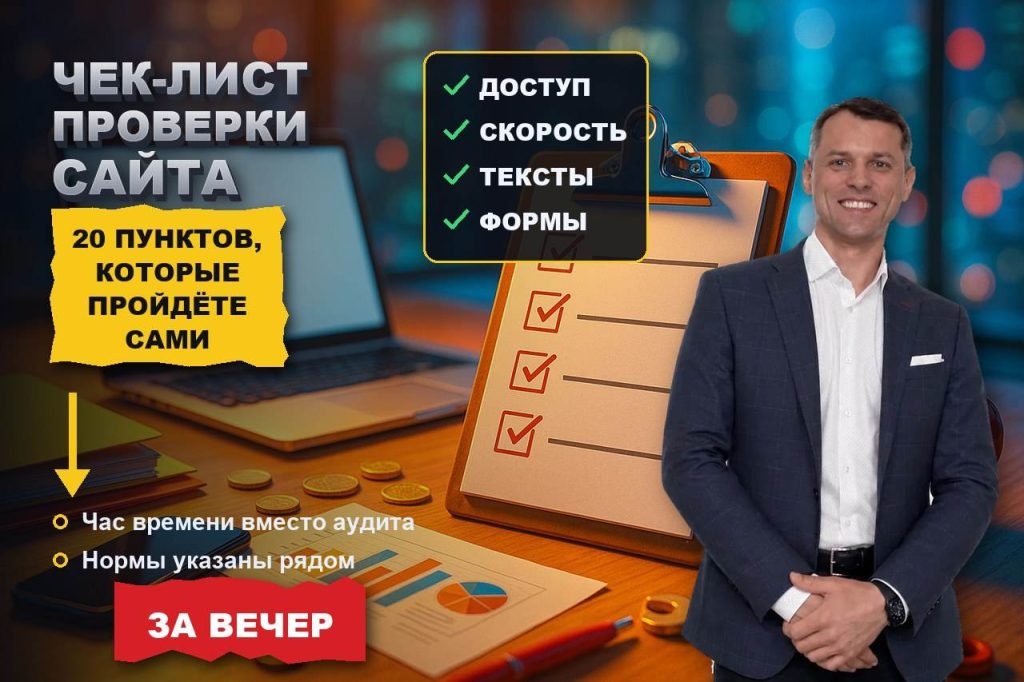 Чек-лист проверки сайта: 20 пунктов, которые владелец пройдёт сам за вечер