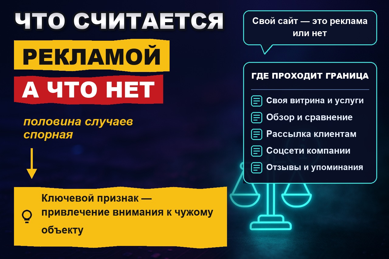 Что считается рекламой, а что нет: когда маркировка не нужна