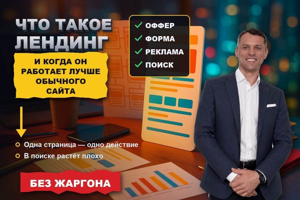 Что такое лендинг и когда он работает лучше обычного сайта