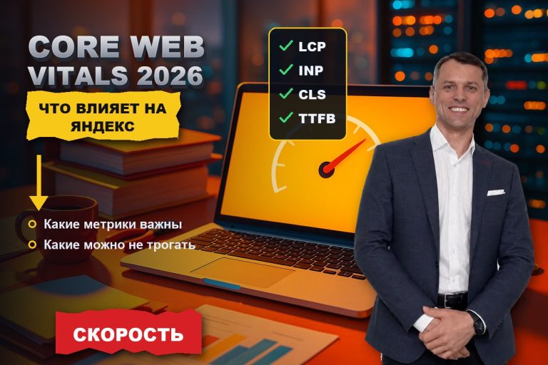 Core Web Vitals в 2026: какие метрики влияют на позиции в Яндексе, а какие нет