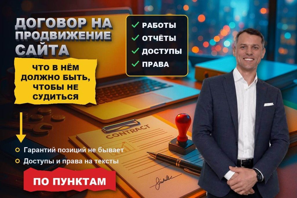 Договор на продвижение сайта: что в нём должно быть, чтобы не судиться