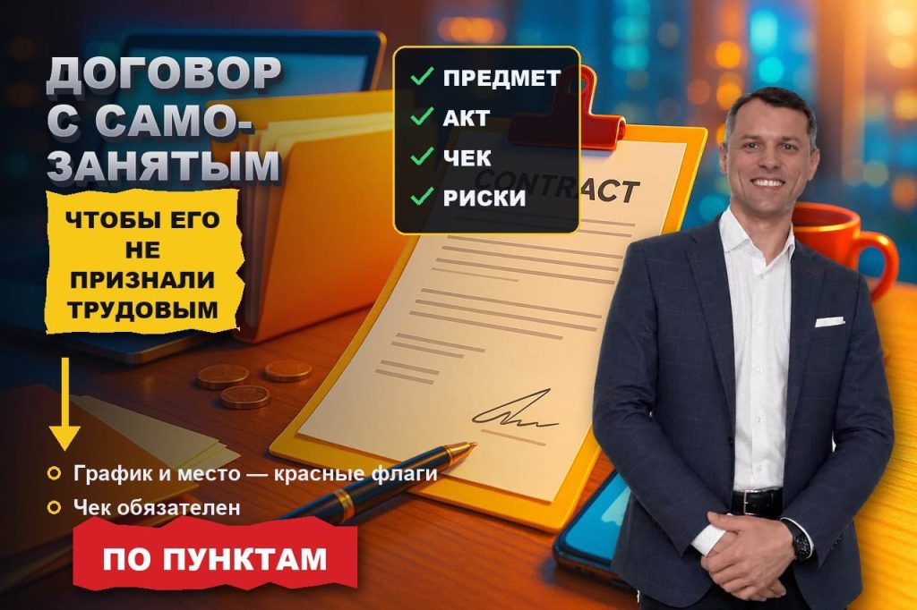 Договор с самозанятым: как оформить, чтобы его не переквалифицировали
