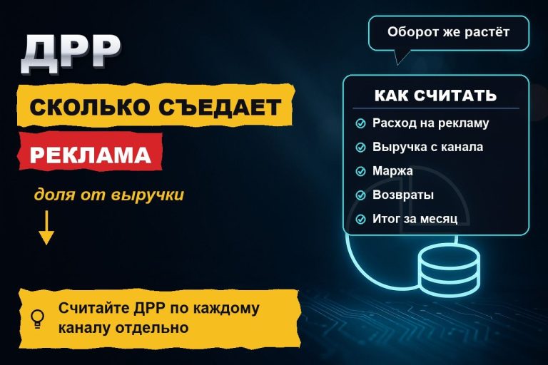 ДРР: сколько выручки съедает ваша реклама и в какой момент бизнес начинает работать на площадку
