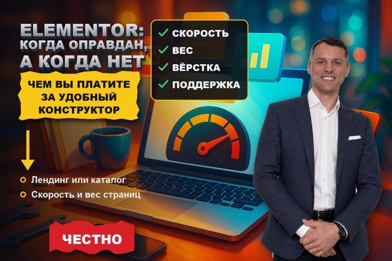 Elementor: когда конструктор оправдан, а когда убивает скорость и бюджет