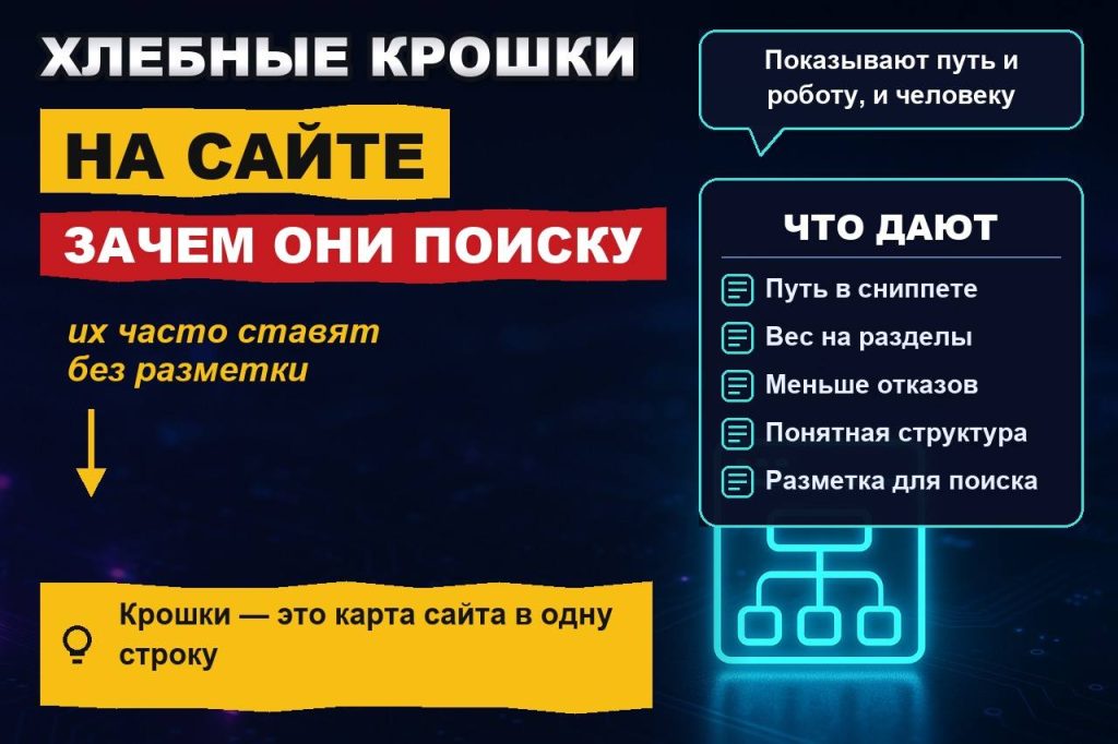Хлебные крошки на сайте: что это, зачем поиску и как разметить