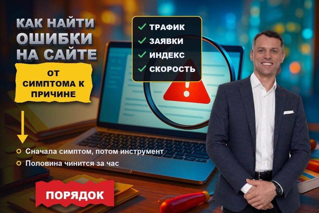 Как найти ошибки на сайте: порядок диагностики от симптома к причине