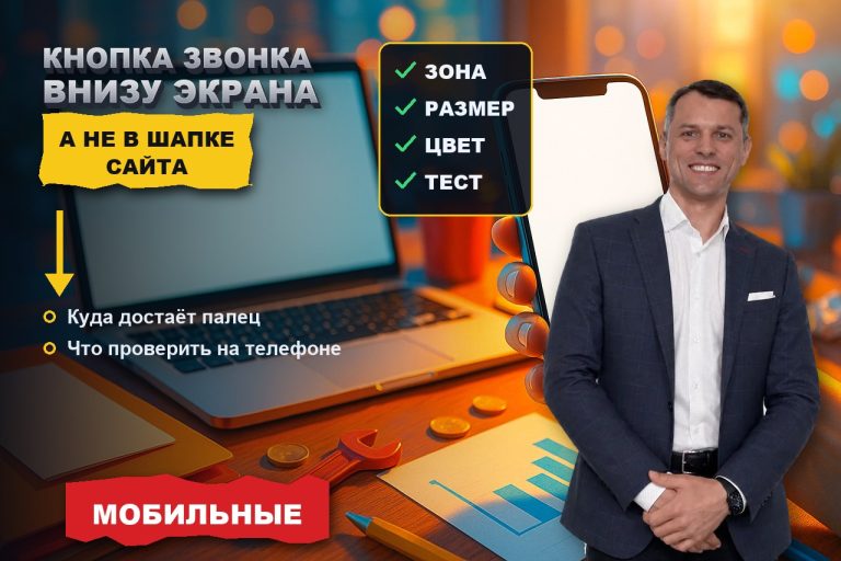 Клиент листает сайт одной рукой: почему «Позвонить» должна быть внизу экрана, а не в шапке