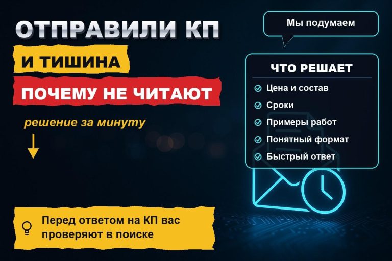 Коммерческое предложение отправлено — и тишина: почему его не читают и что решает за клиента