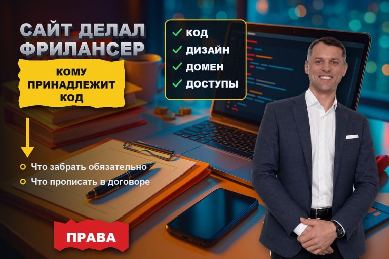 Сайт делал фрилансер: кому принадлежат код, дизайн и домен, если в договоре об этом ни слова