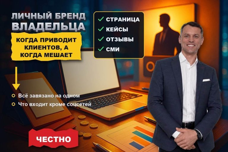 Личный бренд владельца: когда он приводит клиентов, а когда мешает продавать