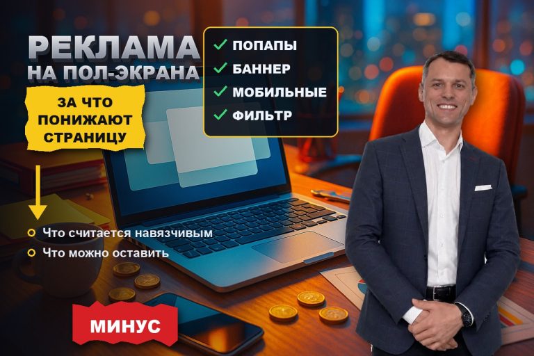 Всплывающие блоки и реклама на пол-экрана: за что поиск понижает страницу с идеальным текстом