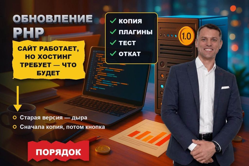 Обновление PHP: сайт работает, но хостинг требует — что будет, если не трогать