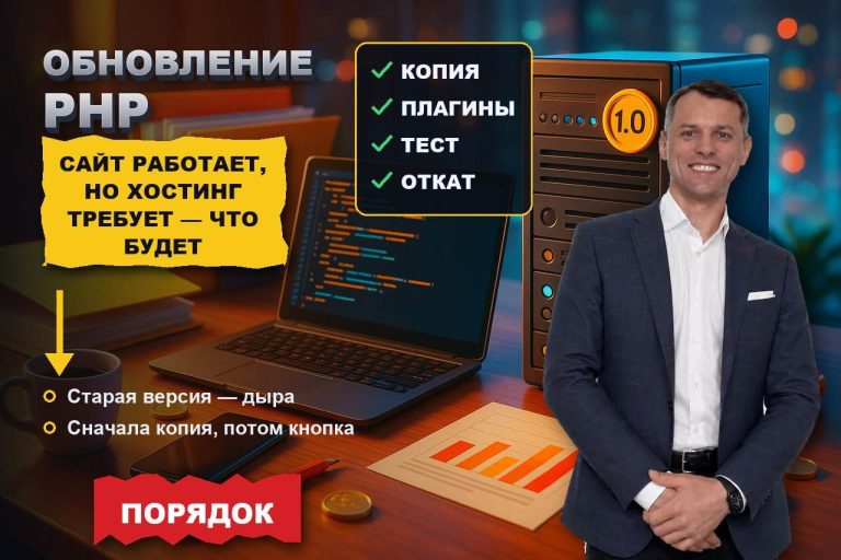 Обновление PHP: сайт работает, но хостинг требует — что будет, если не трогать