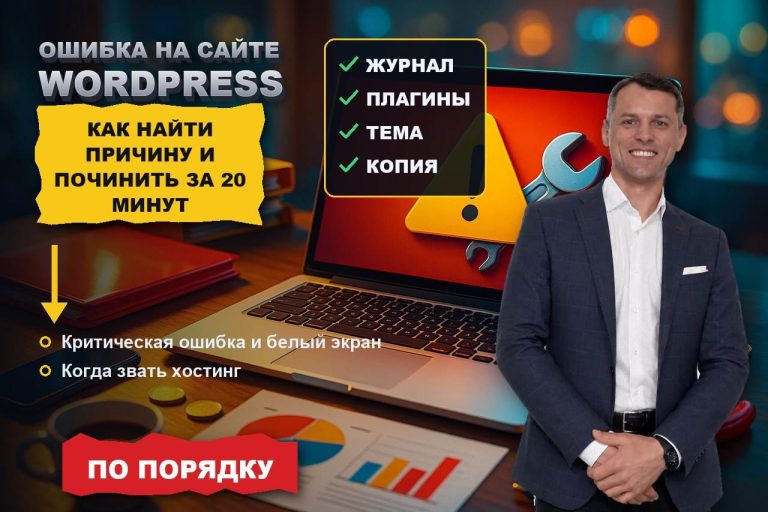 Ошибка на сайте WordPress: как понять причину и починить за 20 минут