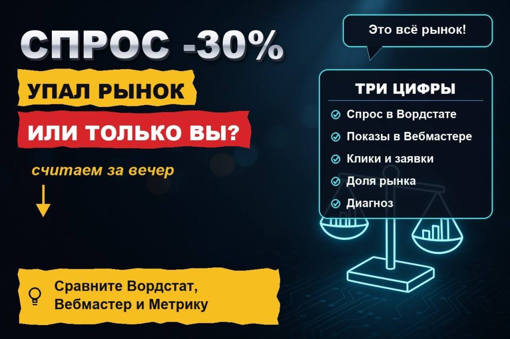 Спрос упал на 30 %: как понять, упал весь рынок или только вы