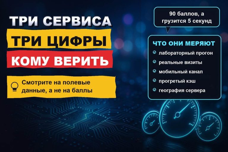 Как проверить скорость сайта: PageSpeed, GTmetrix и Вебмастер дают три разные цифры