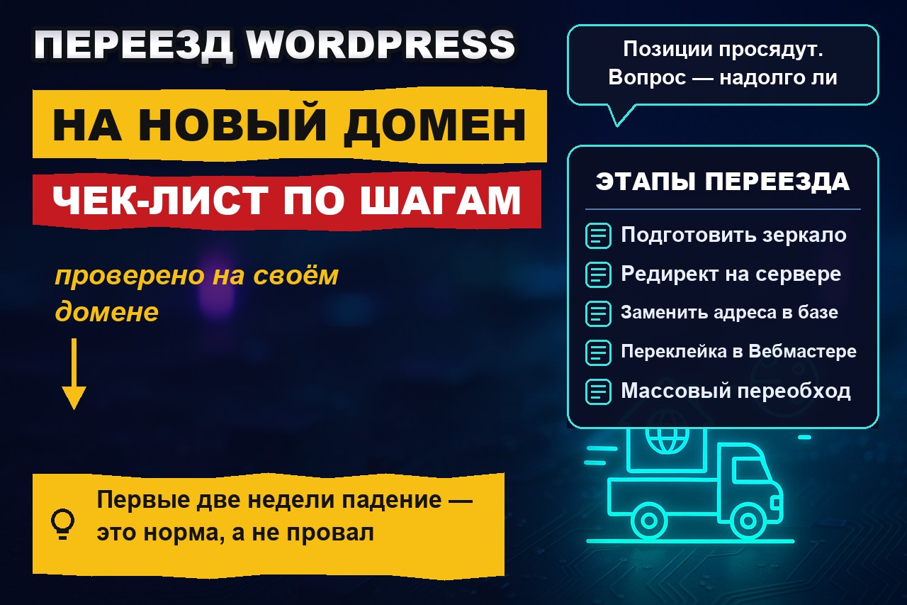 Переезд сайта на WordPress на новый домен: чек-лист, по которому я переносил свой