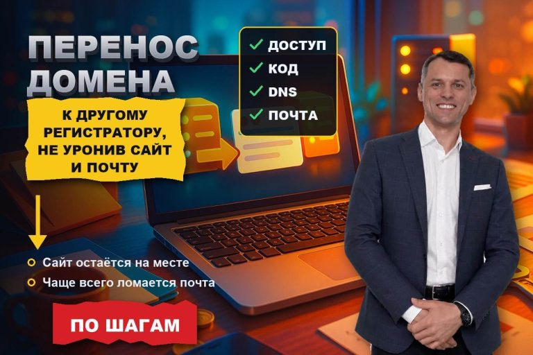 Перенос домена к другому регистратору: как не уронить сайт и почту