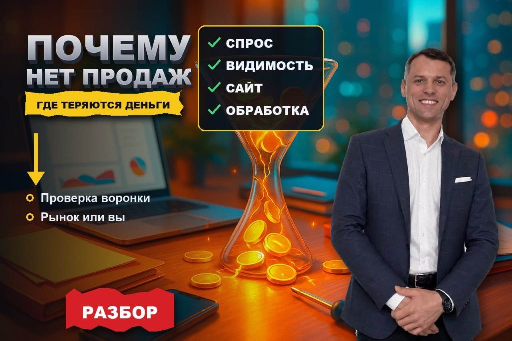 Почему нет продаж: разбор по шагам, где именно теряются деньги