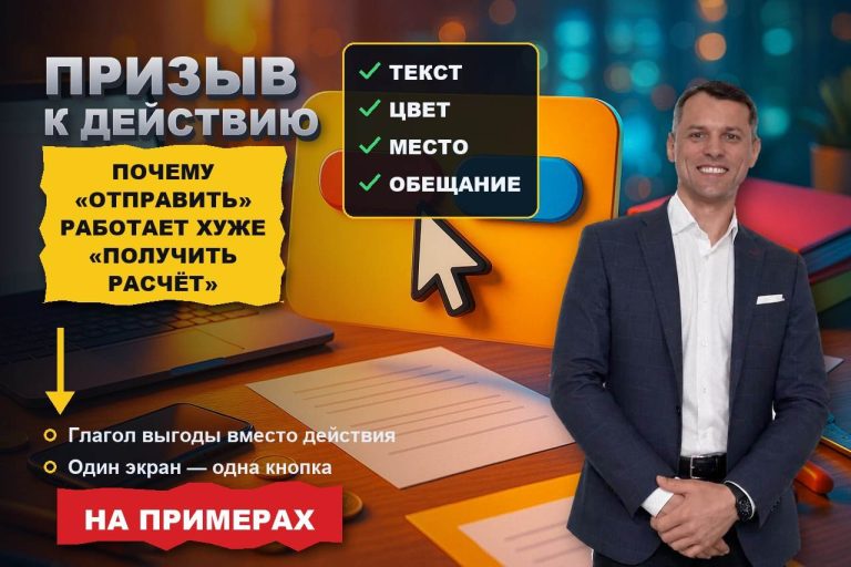 Призыв к действию: почему «Отправить» работает хуже, чем «Получить расчёт»
