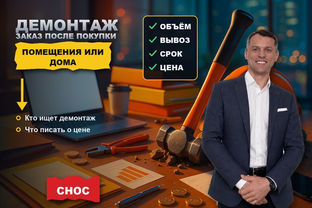 SEO для компании по демонтажу: заказы от тех, кто уже купил помещение