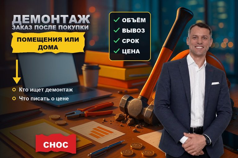 SEO для компании по демонтажу: заказы от тех, кто уже купил помещение