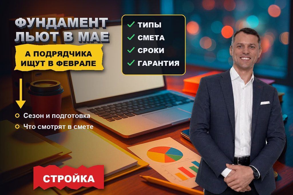 Продвижение сайта фундаментных работ: подрядчика ищут в феврале