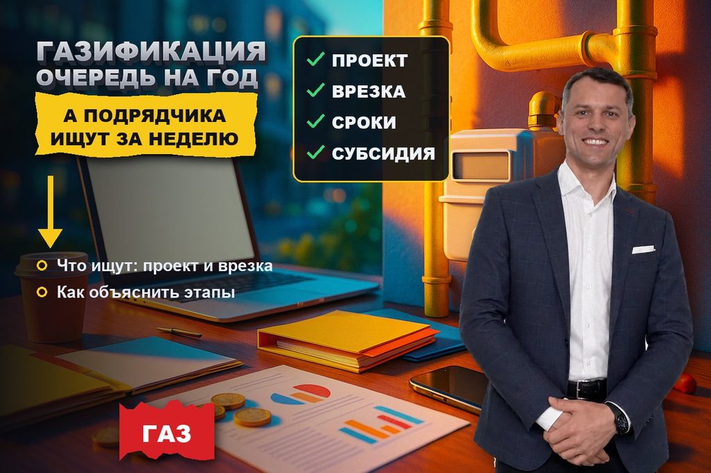 Продвижение сайта по газификации: очередь на год, подрядчика ищут за неделю
